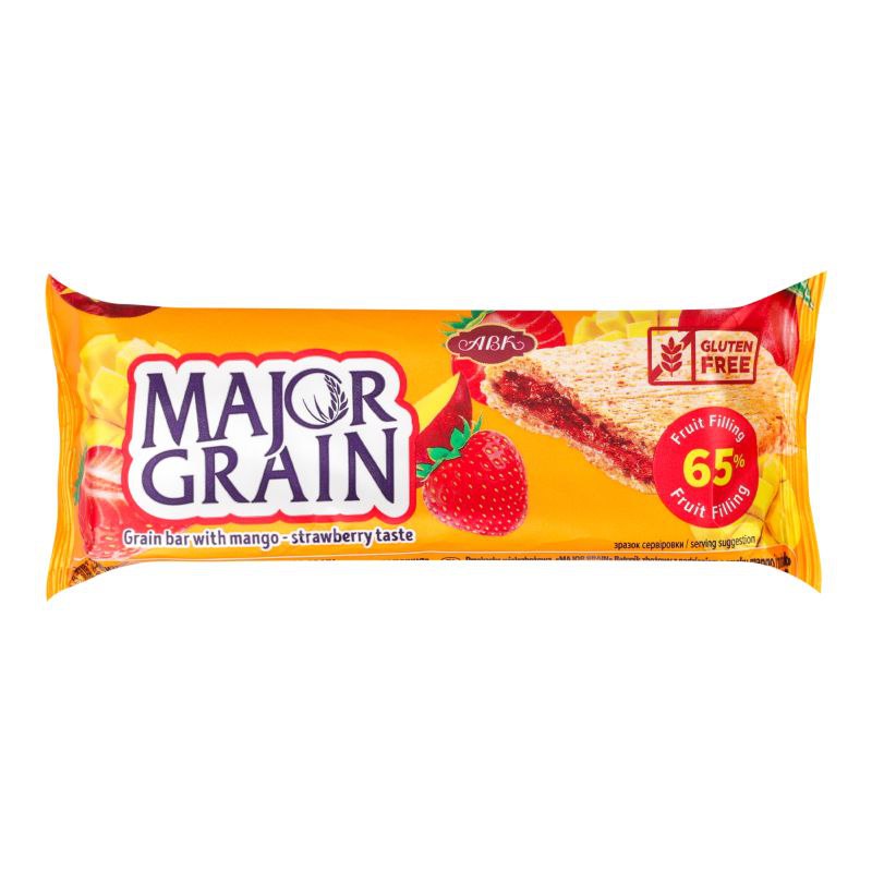 Мультизлакові снеки MAJOR GRAIN манго-полуниця 40г